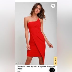 Lulus Queen of the City Strapless Dress